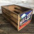 画像2: Vintage Wooden Fruits Crate Box HILL TOP (T545) (2)