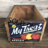 Vintage Wooden Fruits Crate Box My Treat (T553)