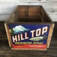 画像1: Vintage Wooden Fruits Crate Box HILL TOP (T545) (1)