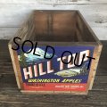 Vintage Wooden Fruits Crate Box HILL TOP (T545)