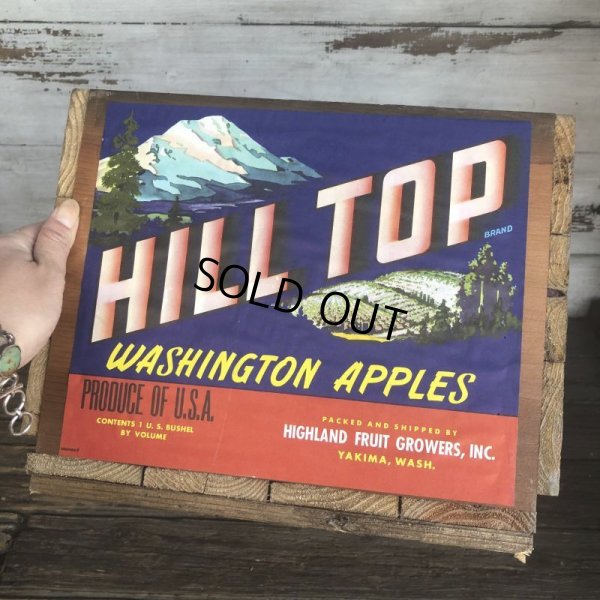 画像7: Vintage Wooden Fruits Crate Box HILL TOP (T545)