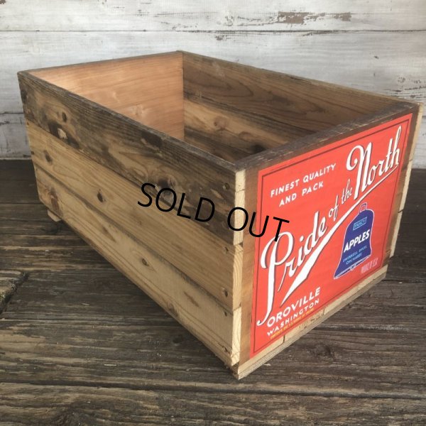 画像2: Vintage Wooden Fruits Crate Box Pride of the North (T548)