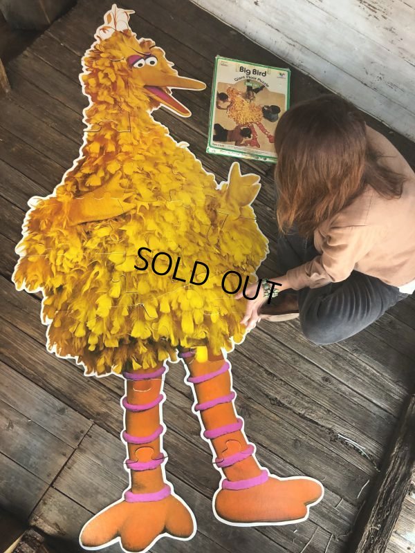 画像1: 70s Vintage Sesame Street Big Bird Giant Puzzle 180cm! (T556)