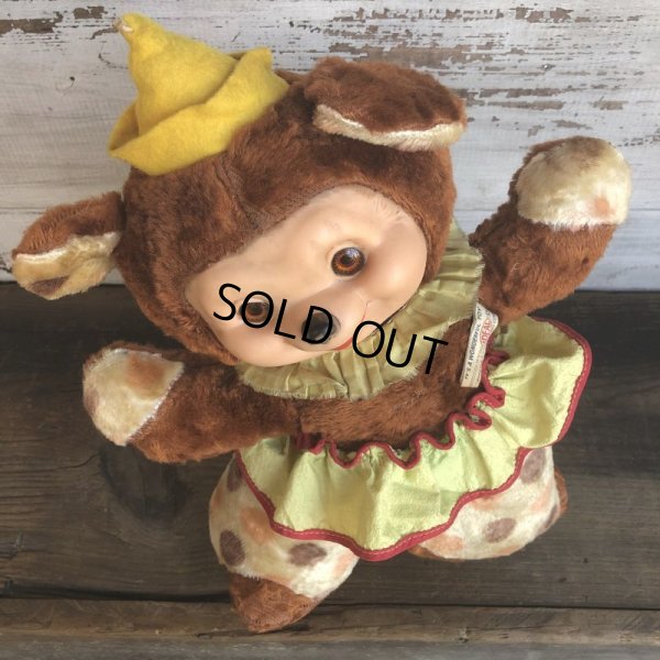 画像5: Vintage Rubber Face Doll Ideal Clown Bear (T558)