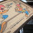 画像6: 70s Vintage Walter Lantz Woody Woodpecker Burlap Art (T565)