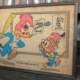 画像5: 70s Vintage Walter Lantz Woody Woodpecker Burlap Art (T565)