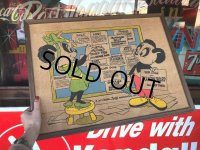 70s Vintage Walter Lantz Andy Panda Burlap Art (T566)