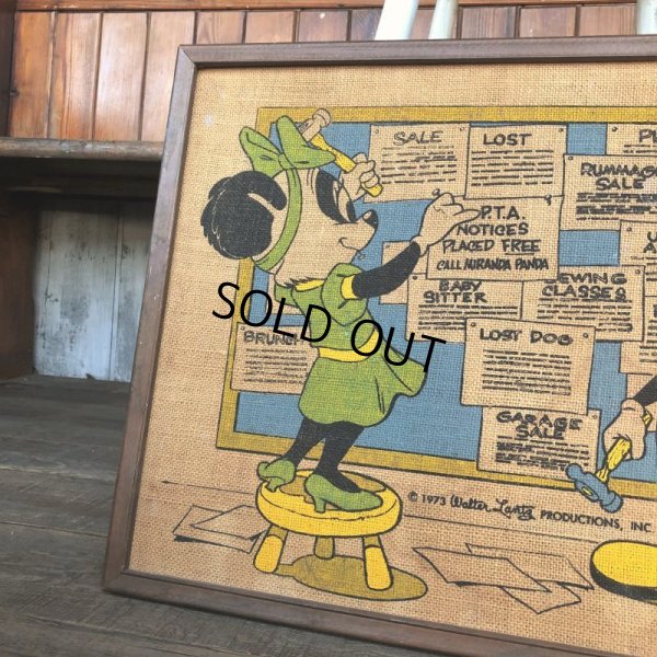 画像4: 70s Vintage Walter Lantz Andy Panda Burlap Art (T566)