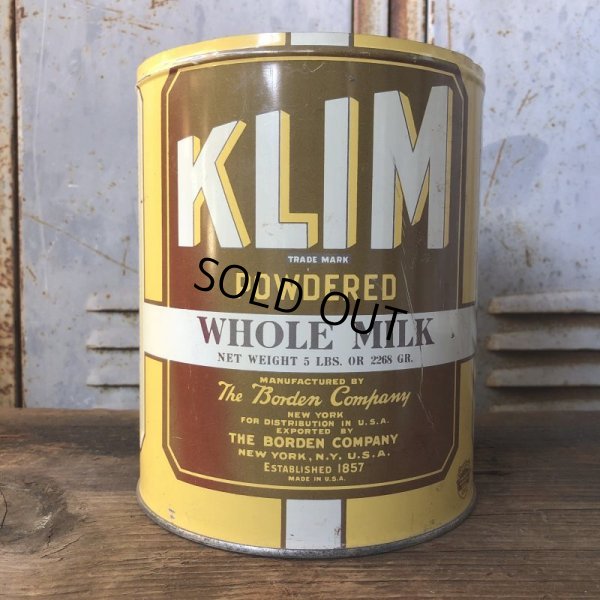 画像1: Vintage KLIM Whole Milk 5 Can THE BORDEN COMPANY (T576）
