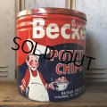 Vintage Becker Potato Chips Tin Can (T573)