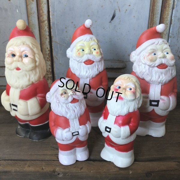 画像10: Vintage Santa Claus Rubber Doll 12.5cm (T543)
