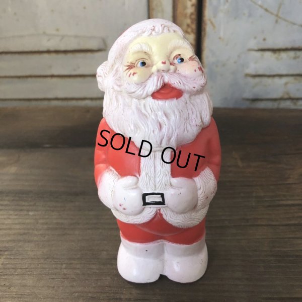 画像1: Vintage Santa Claus Rubber Doll 12.5cm (T543)