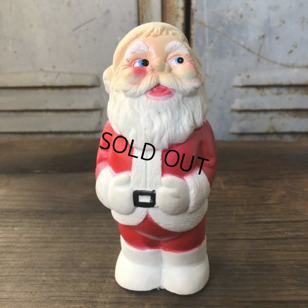 画像1: Vintage Santa Claus Rubber Doll 13cm (T542)