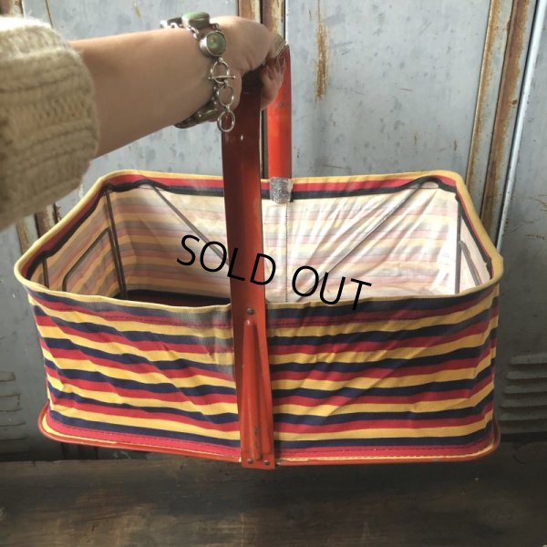 画像10: 40s Vintage Grocery Store Shopping Canvas Basket  (T551)