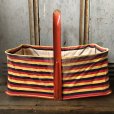 画像1: 40s Vintage Grocery Store Shopping Canvas Basket  (T551) (1)