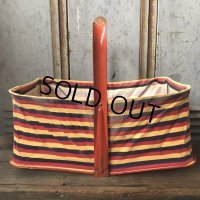 40s Vintage Grocery Store Shopping Canvas Basket  (T551)