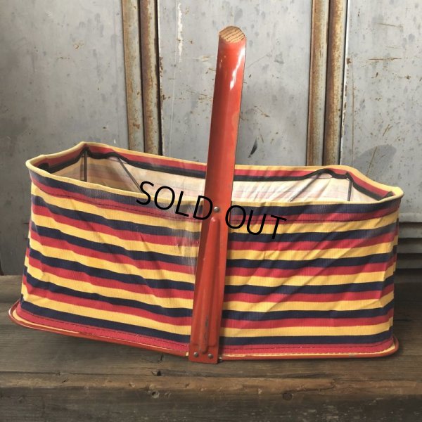 画像9: 40s Vintage Grocery Store Shopping Canvas Basket  (T551)