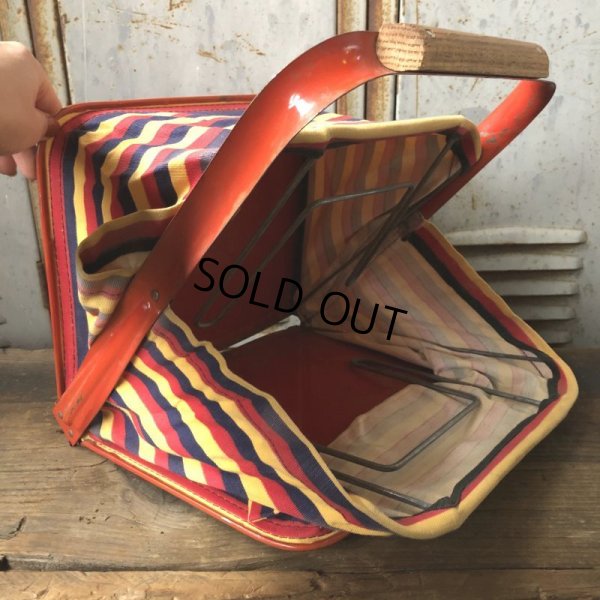 画像8: 40s Vintage Grocery Store Shopping Canvas Basket  (T551)