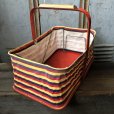 画像2: 40s Vintage Grocery Store Shopping Canvas Basket  (T551) (2)