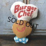 70s Vintage Pillow Cloth Doll Burger Chef (T561)