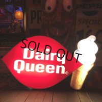 Vintage Large Dairy Queen Lighted Cone Logo Sign (T565)