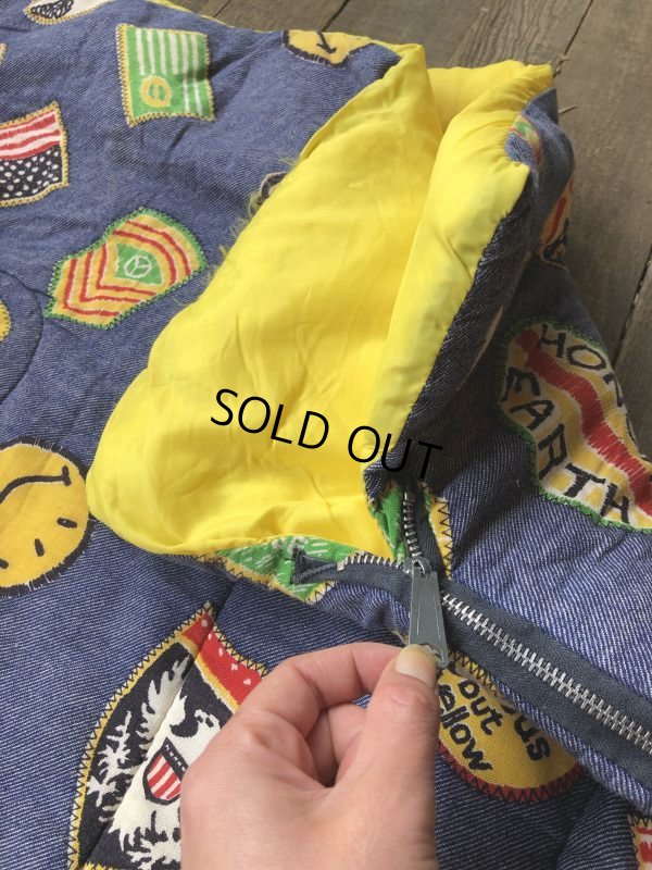 画像14: Vintage Smiley Face Hippie Sleeping Bag nice color (T567)