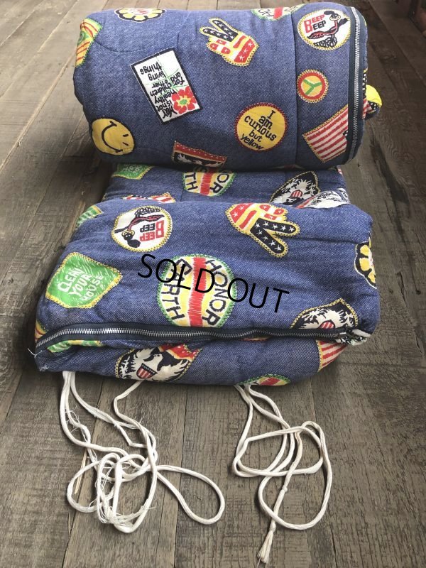 画像8: Vintage Smiley Face Hippie Sleeping Bag nice color (T567)
