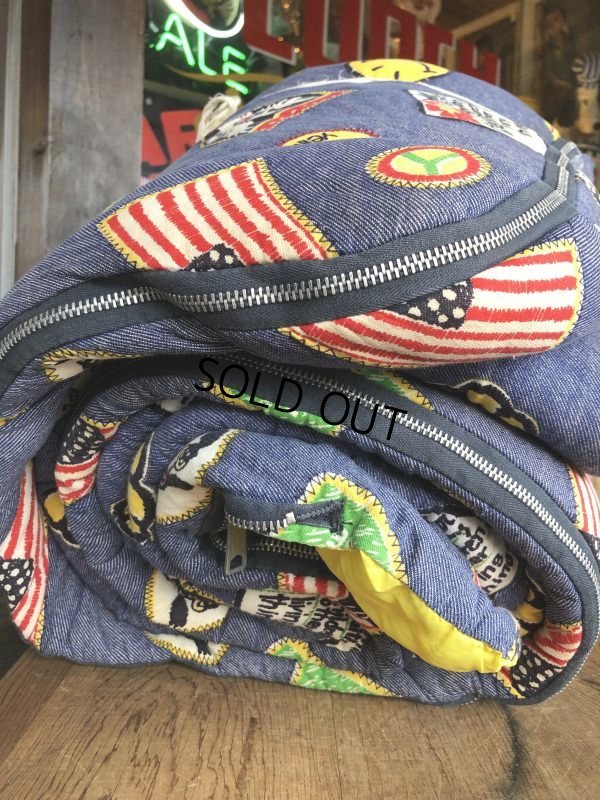 画像7: Vintage Smiley Face Hippie Sleeping Bag nice color (T567)