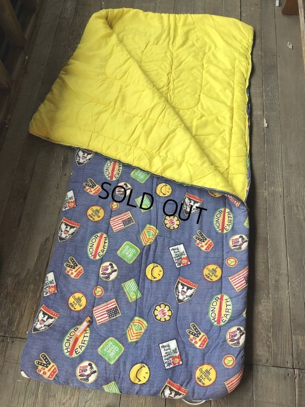 画像11: Vintage Smiley Face Hippie Sleeping Bag nice color (T567)