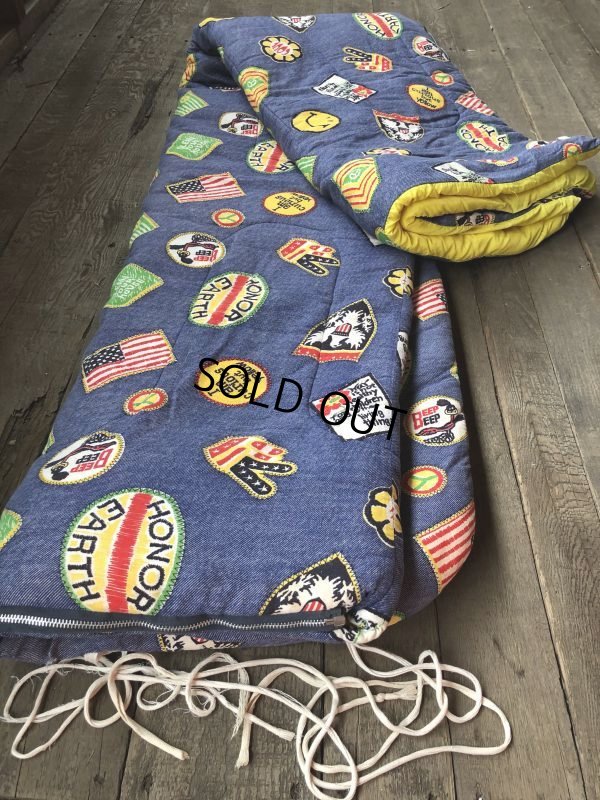 画像9: Vintage Smiley Face Hippie Sleeping Bag nice color (T567)