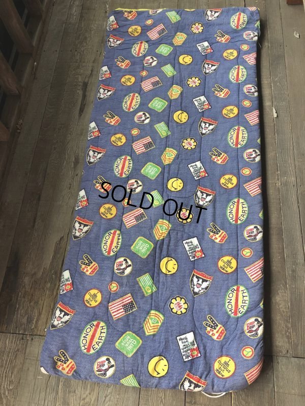 画像10: Vintage Smiley Face Hippie Sleeping Bag nice color (T567)
