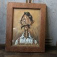 画像1: Vintage Drunkenman Double Vision Four Eyes 4 Eyed ART w/frame (T568) (1)