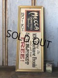 Vintage Mecca Cigarette Advertising Hand Printed, Framed,Store Sign (T571)