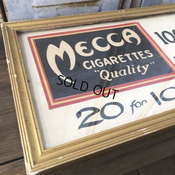 画像3: Vintage Mecca Cigarette Advertising Hand Printed, Framed,Store Sign (T571)