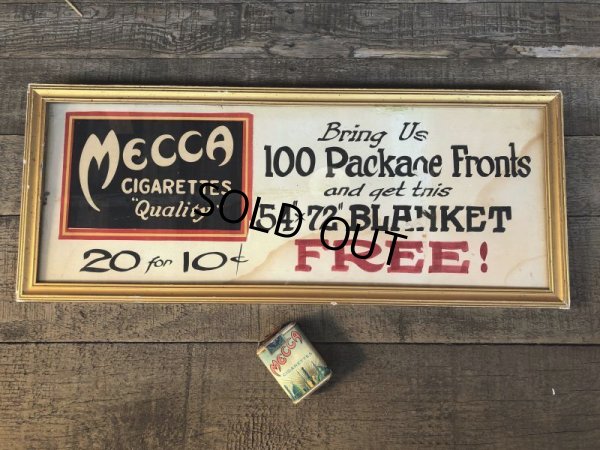 画像9: Vintage Mecca Cigarette Advertising Hand Printed, Framed,Store Sign (T571)
