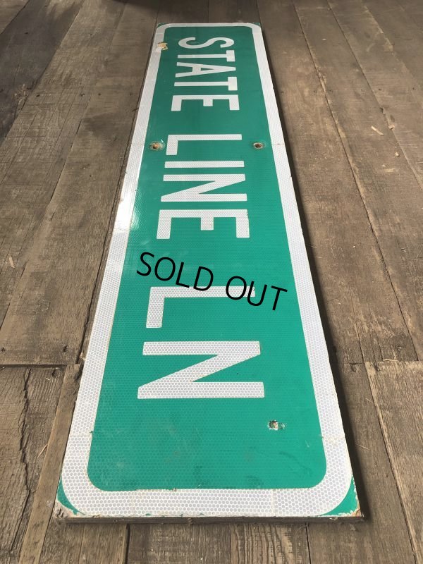 画像5: Vintage Road Sign STATE LINE LN (T578)