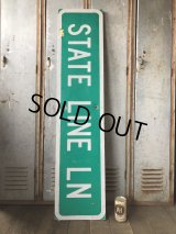 Vintage Road Sign STATE LINE LN (T578)