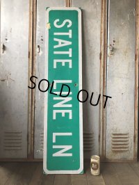 Vintage Road Sign STATE LINE LN (T578)