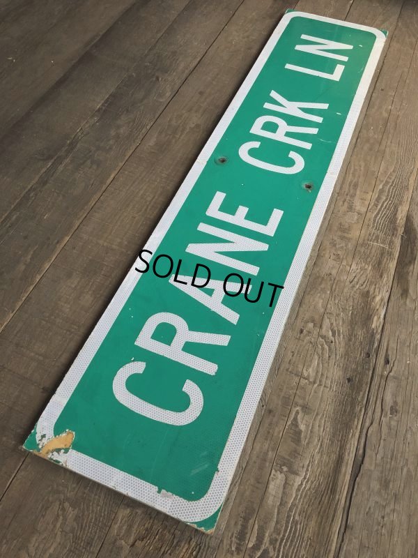 画像8: Vintage Road Sign CRANE CRK LN (T574)