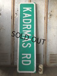 Vintage Road Sign KADRMAS RD (T572)