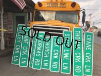 Vintage Road Sign CRANE CRK LN (T560)