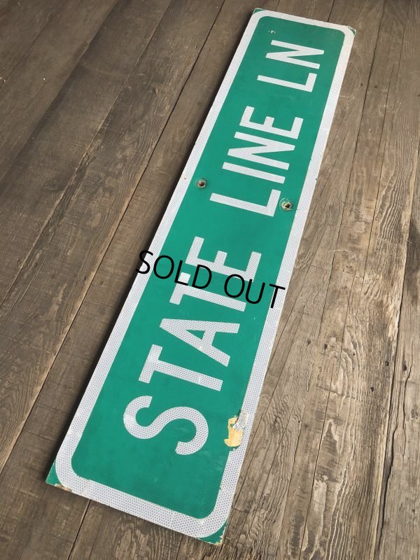 画像8: Vintage Road Sign STATE LINE LN (T578)