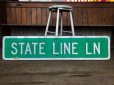画像7: Vintage Road Sign STATE LINE LN (T578)