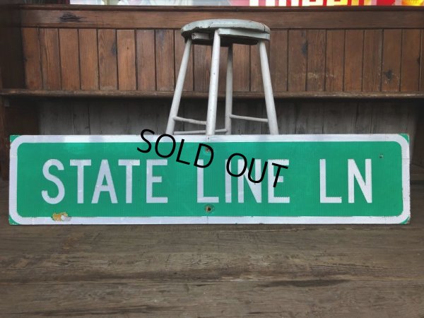 画像7: Vintage Road Sign STATE LINE LN (T578)