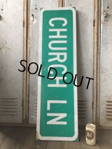 Vintage Road Sign CHURCH LN (T576)