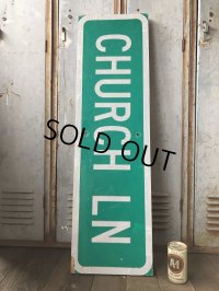 Vintage Road Sign CHURCH LN (T576)