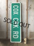 Vintage Road Sign COX CRK RD (T577)