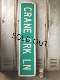 Vintage Road Sign CRANE CRK LN (T574)