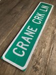 画像9: Vintage Road Sign CRANE CRK LN (T560)