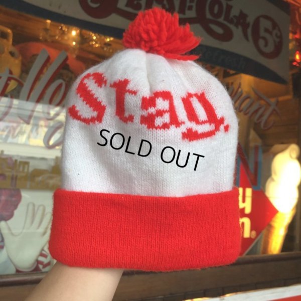 画像1: Vintage Knit Cap Stag Beer (T547)